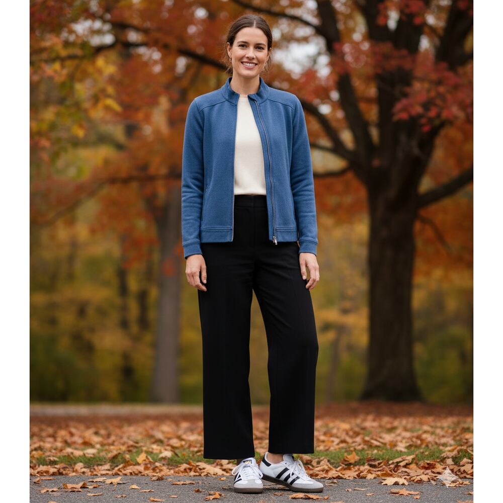 Peter Millar Athleisure Chic Versatile Layering Sweater Jacket Blue Golf Sz-L